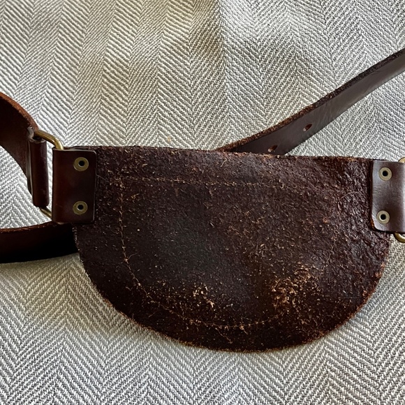 Bed:Stu Leather Belt Bag Coin Pouch Men\'s Women\'s Aussie Tisdale Brown sz 34 main image 6